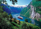 Puslespill Norsk fjord 1000 brikker Ravensburger bakside