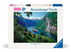Puslespill Norsk fjord 1000 brikker Ravensburger forfra