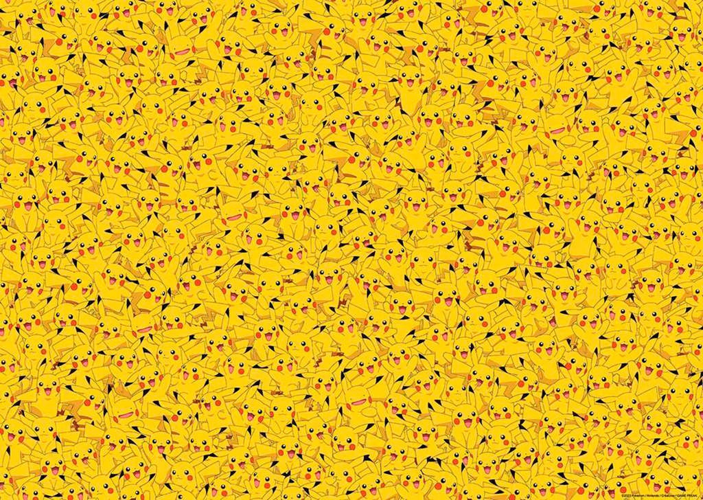 Puslespill Pikachu Challenge 1000 brikker bakside