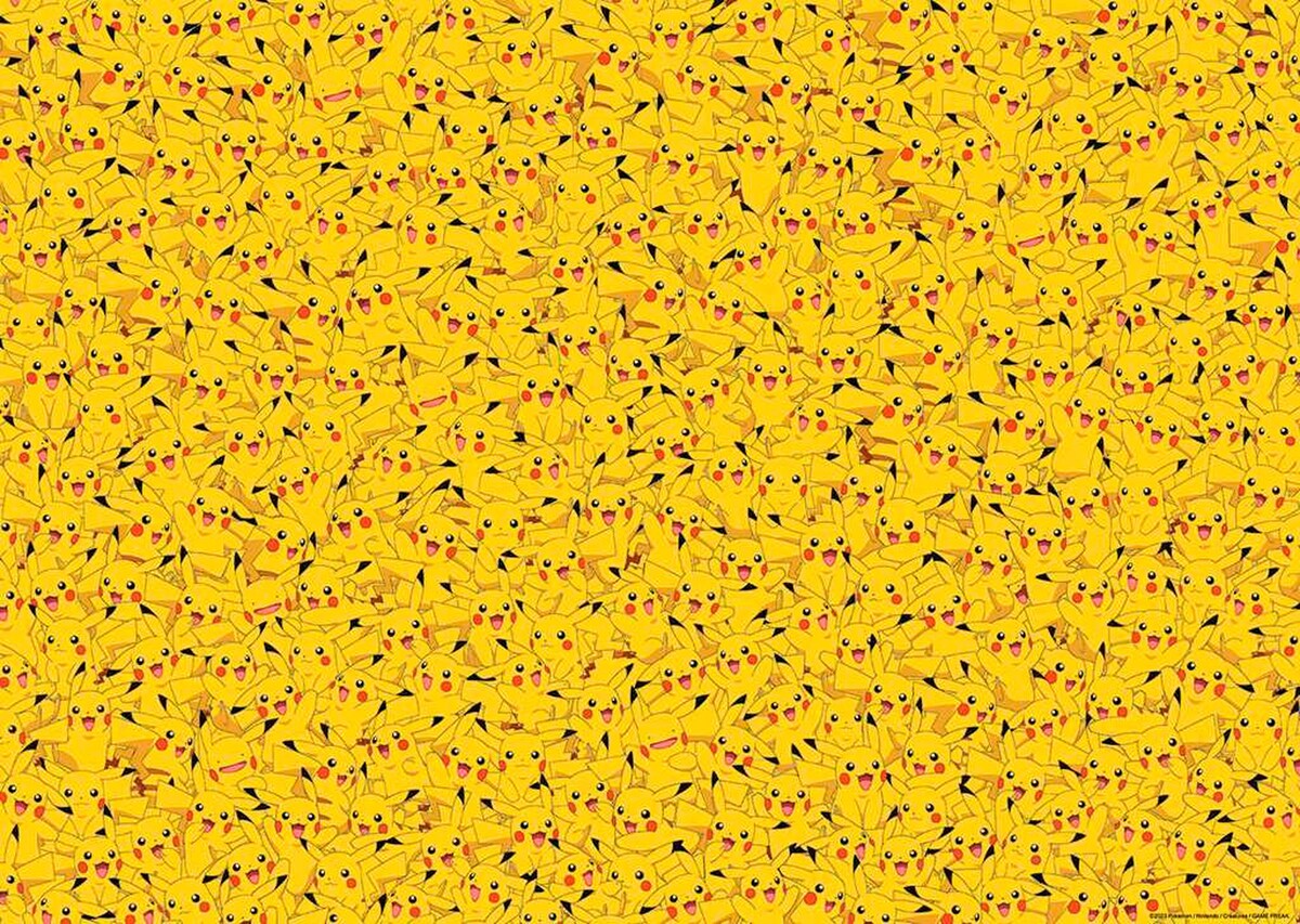 Puslespill Pikachu Challenge 1000 brikker bakside