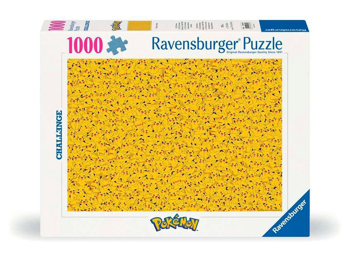 Puslespill Pikachu Challenge 1000 brikker frontbilde