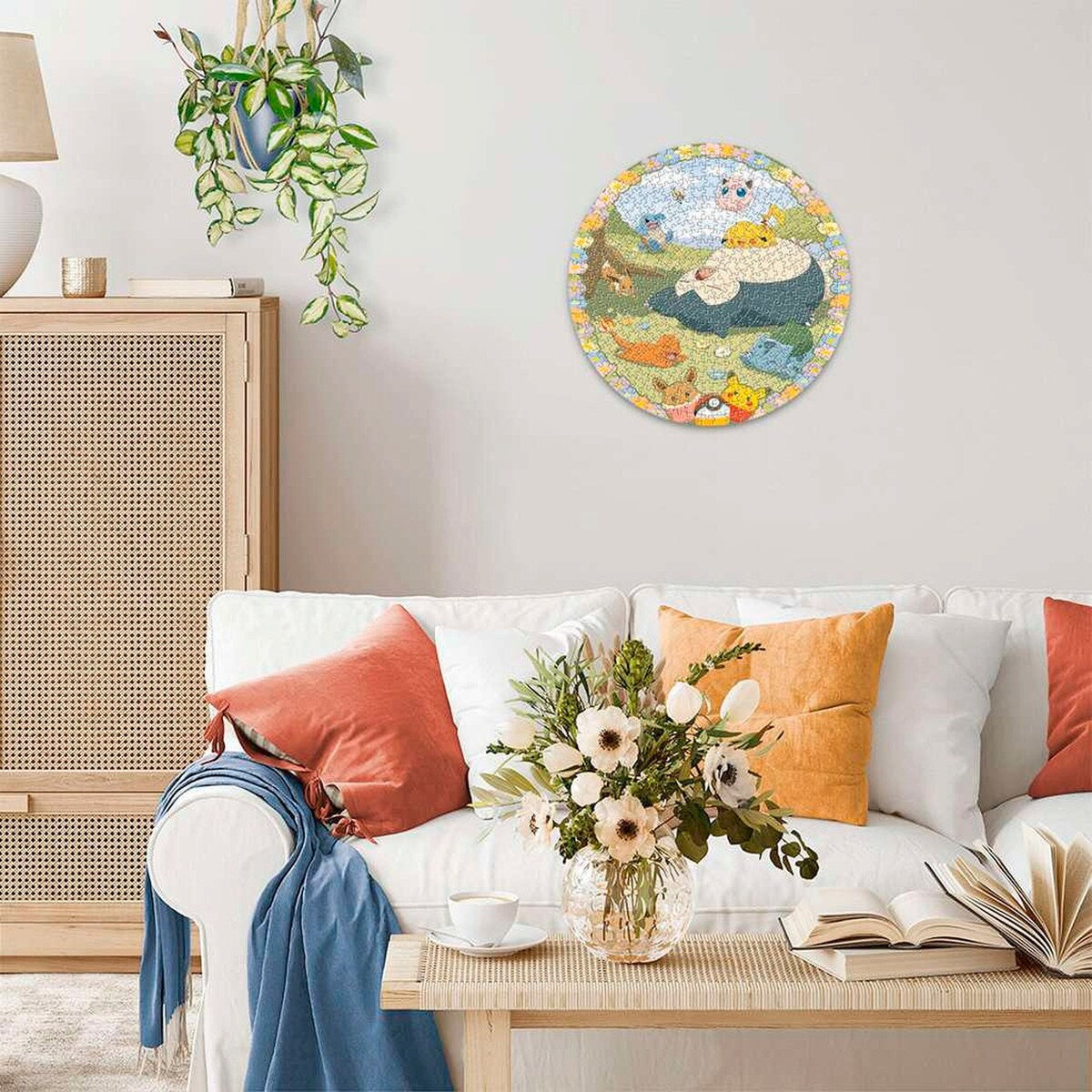 Puslespill Pokémon blomstermotiv 500 brikker ferdig puslet
