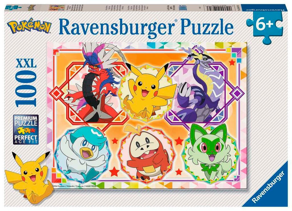 Puslespill Pokémon Karmesin og Purpur 100 brikker XXL forfra