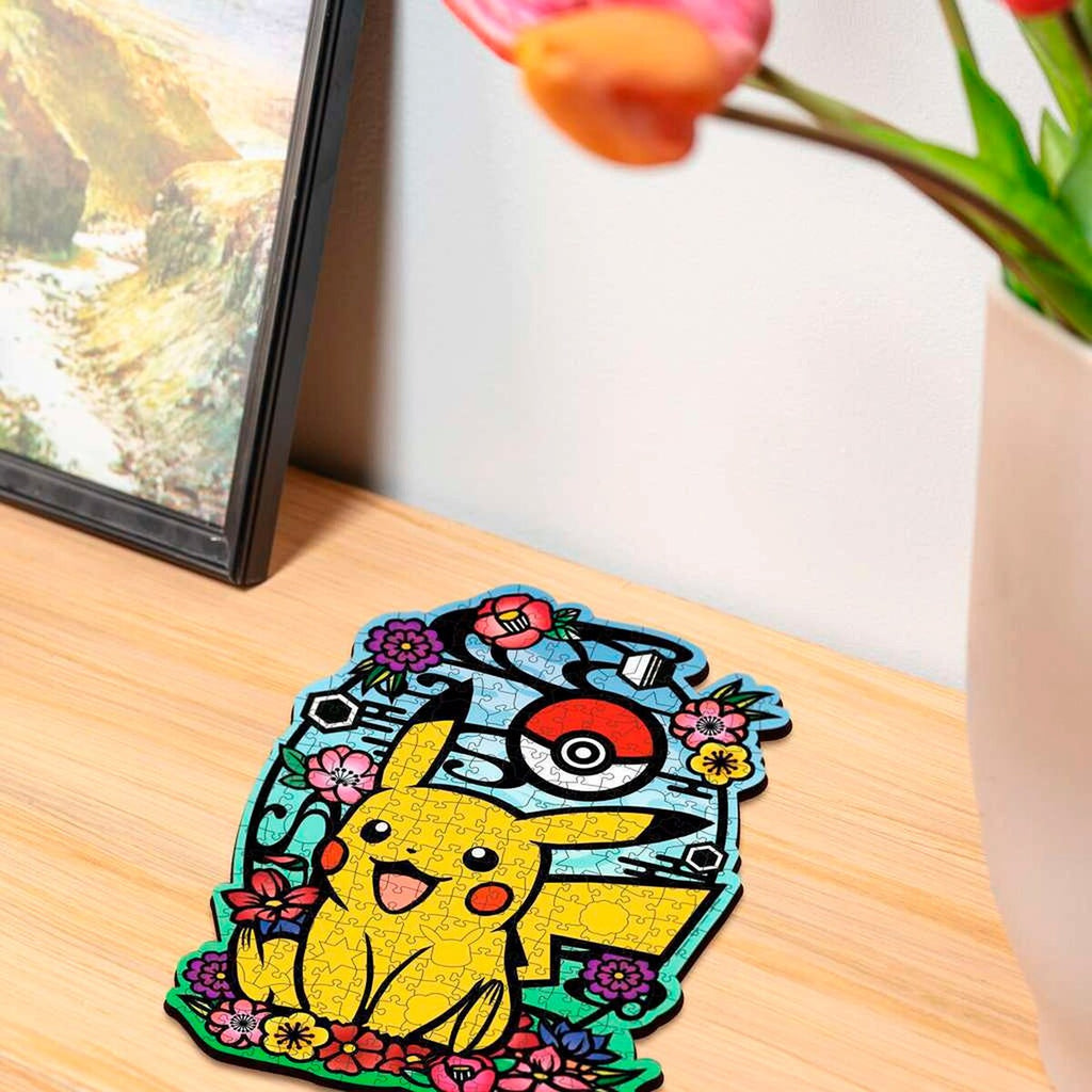 Montert Puslespill i tre Pokémon Pikachu 300 brikker