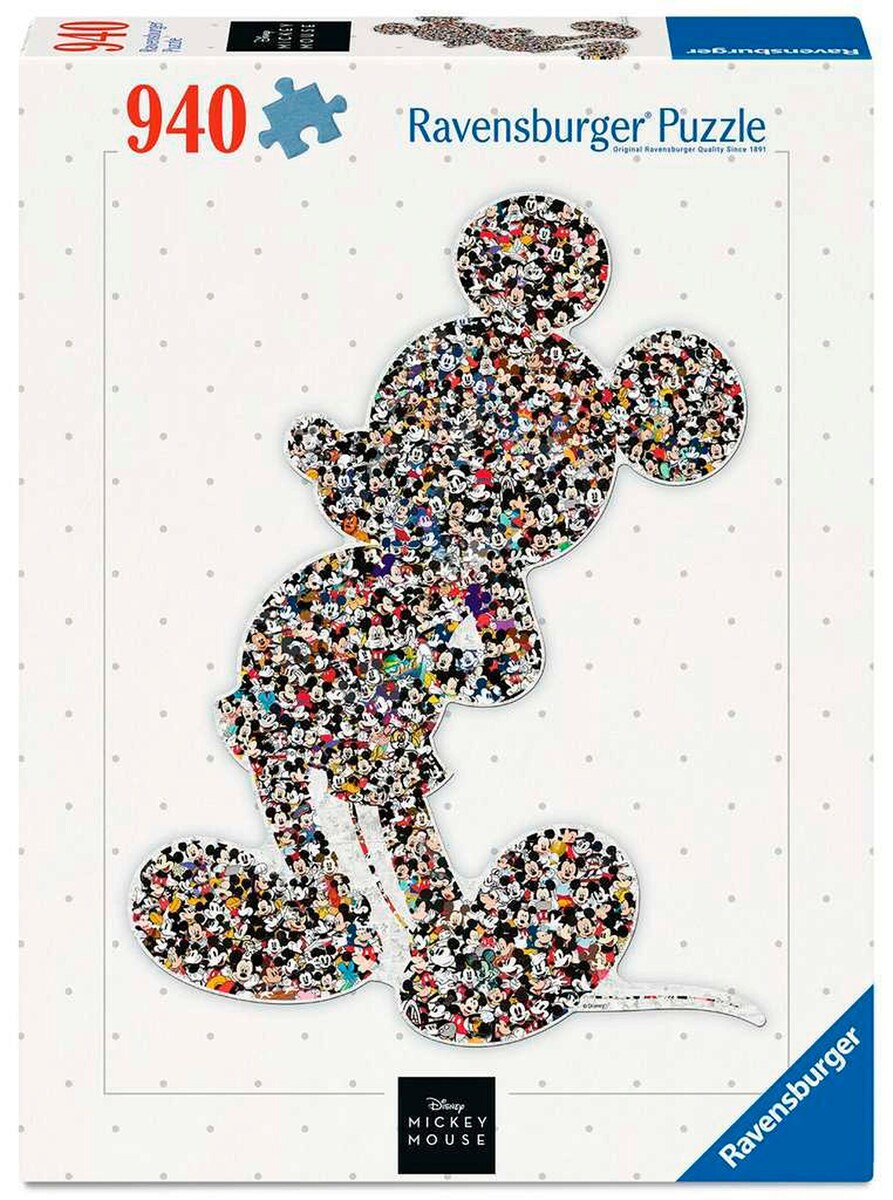 Puslespill Shaped Mickey 940 brikker forfra