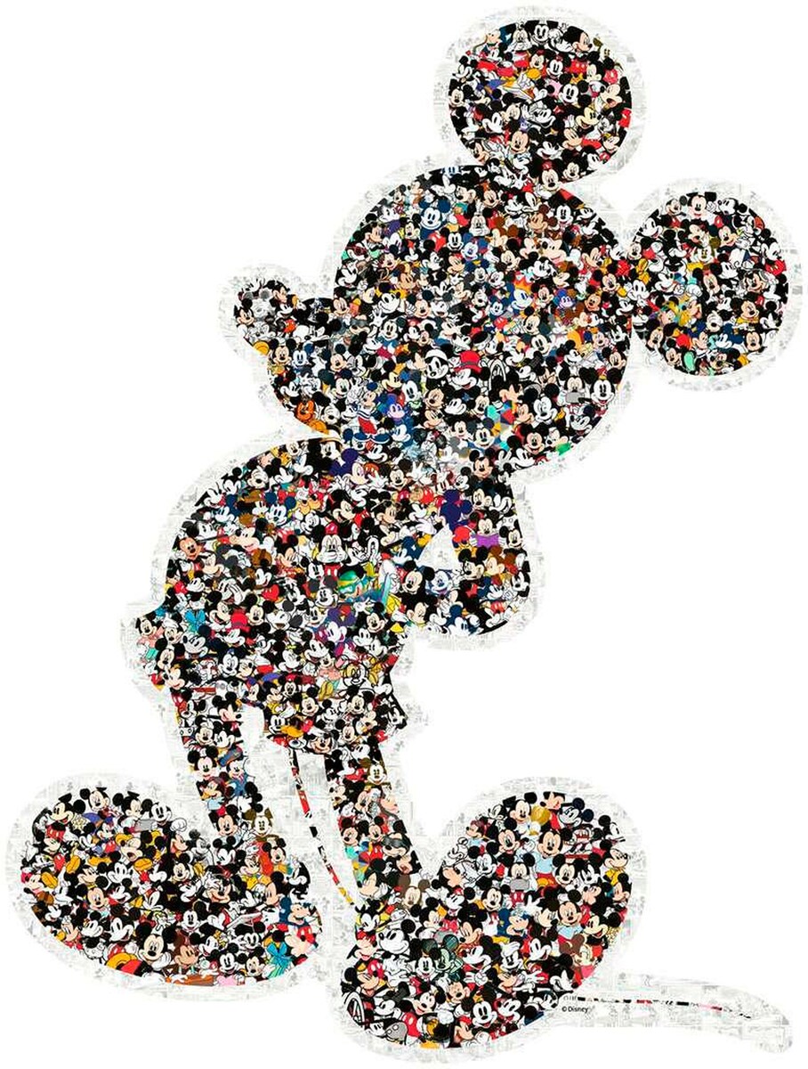 Puslespill Shaped Mickey 940 brikker bakside