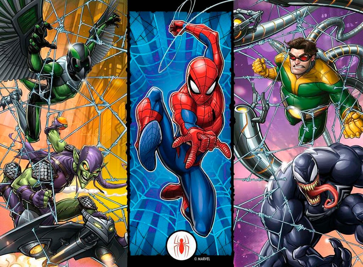 Puslespill Spider-Man 300 XXL brikker montert