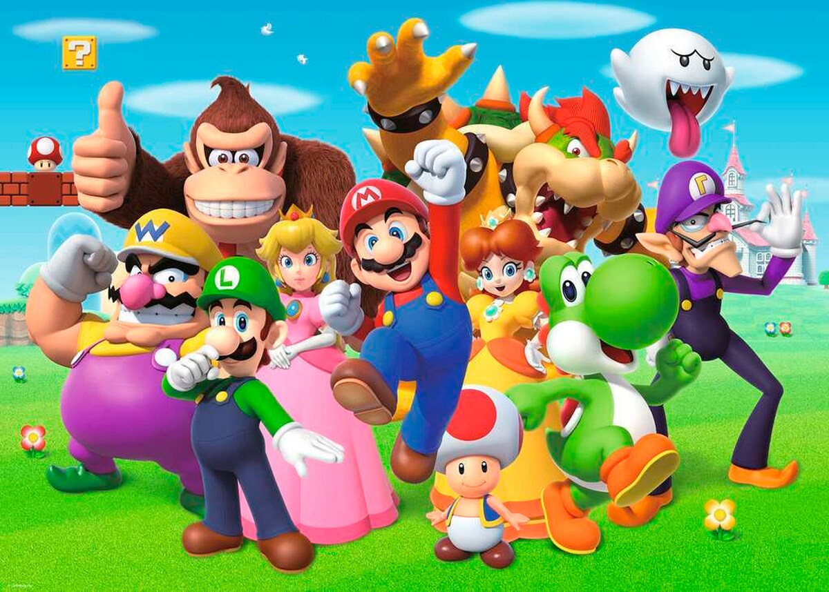 Puslespill Super Mario 1000 brikker 70 x 50 cm bakside