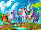 Detalj av Puslespill Unicorn Academy XXL 200 brikker med enhjørningmotiv