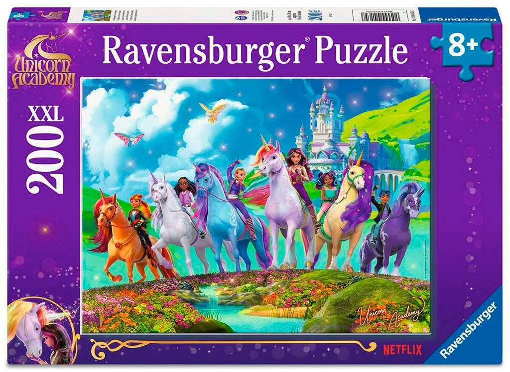 Puslespill Unicorn Academy XXL 200 brikker forfra