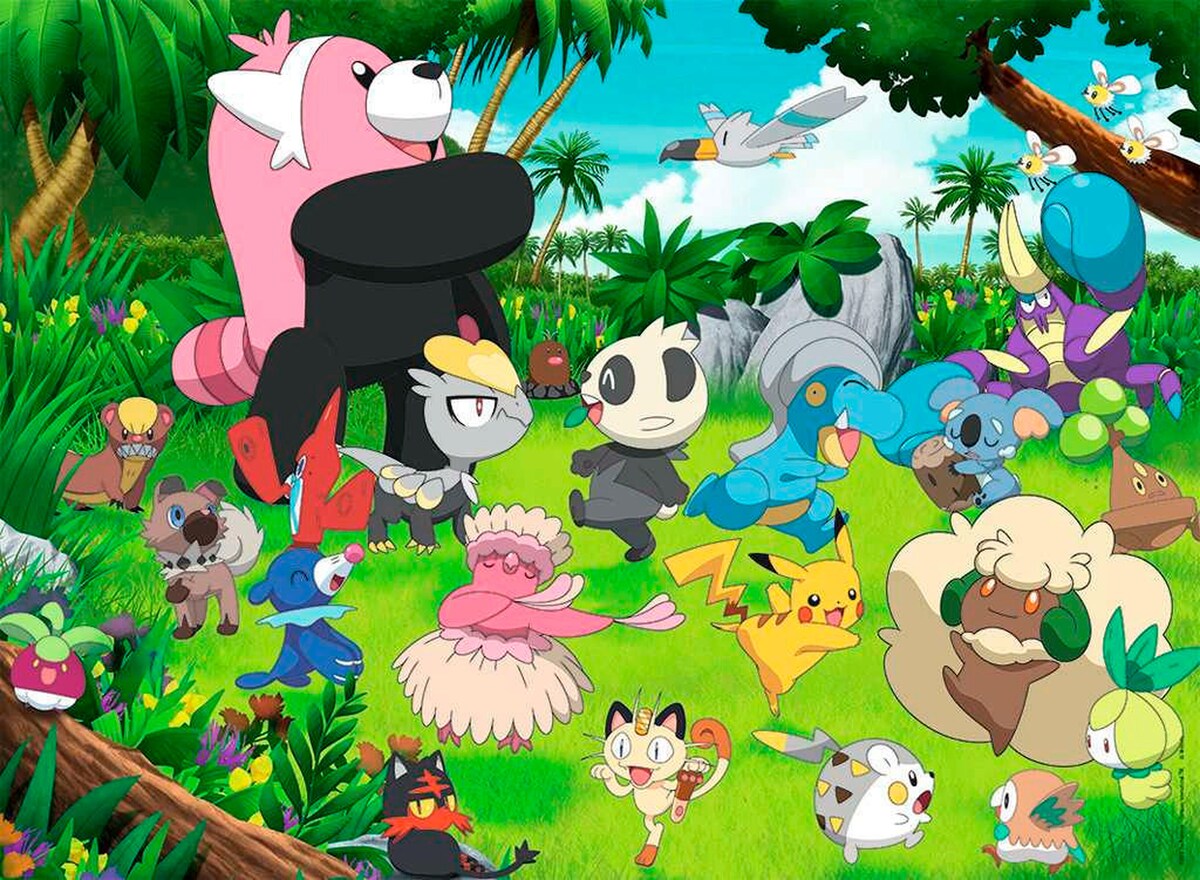 Puslespill Ville Pokémon 300 brikker XXL detalj av brikker