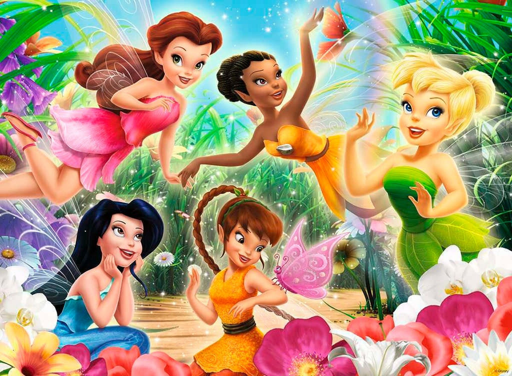 Puslespill XXL 100 brikker Disney Fairies detalj av brikker