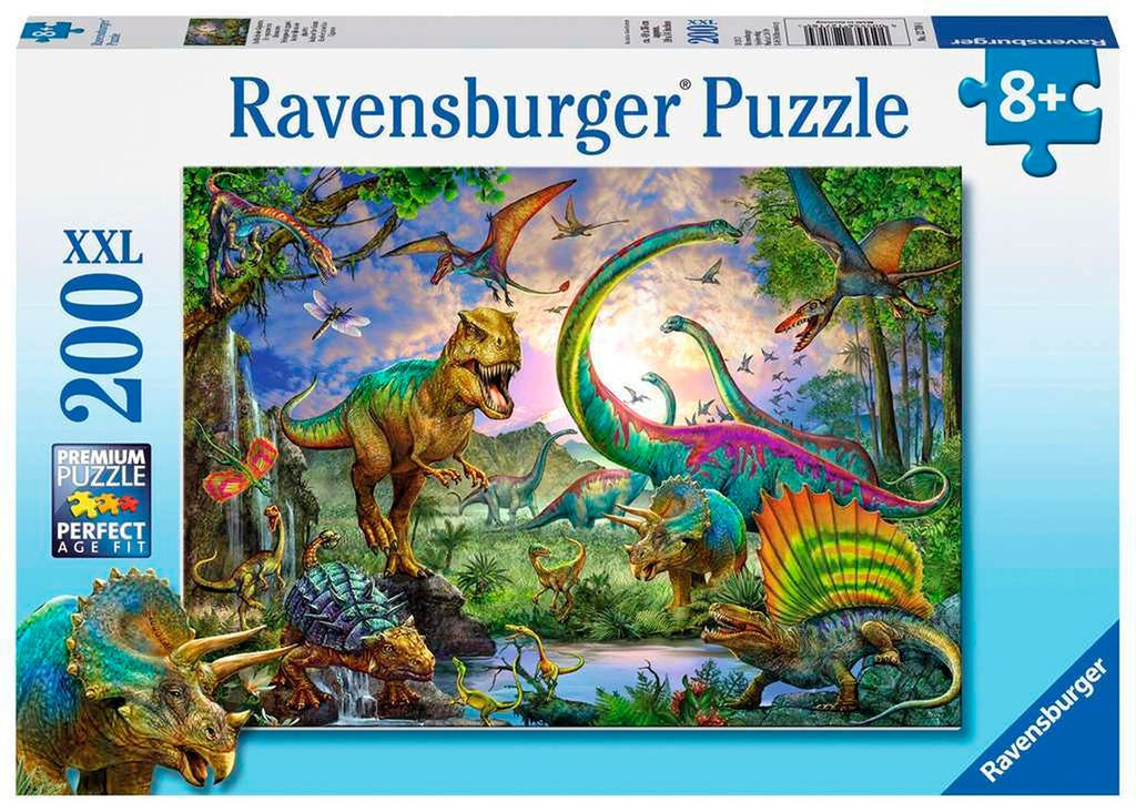 Puslespill XXL 200 brikker dinosaurer og giganter forfra