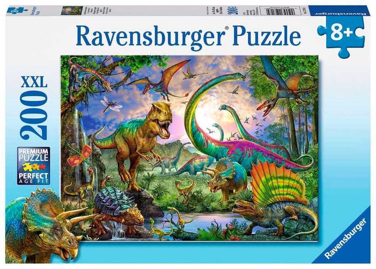 Puslespill XXL 200 brikker dinosaurer og giganter forfra