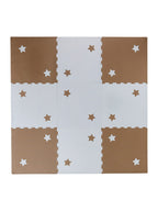 Puslespillmatte 9 deler 60x60 cm skumgummi mønster stjerner