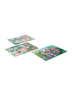 Puslespillsett 3-pk HAPPY ANIMALS 36-60 brikker forfra