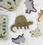 Puslespillsett dinosaurer 5 stk montert puslespill