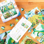Puslespillbit med dinosaurmotiv Puslespillsett Puzzle UP! dinosaurer 4 motiver