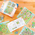 Nærbilde av puslespillbrikker i Puslespillsett Puzzle UP! historie 3 motiver