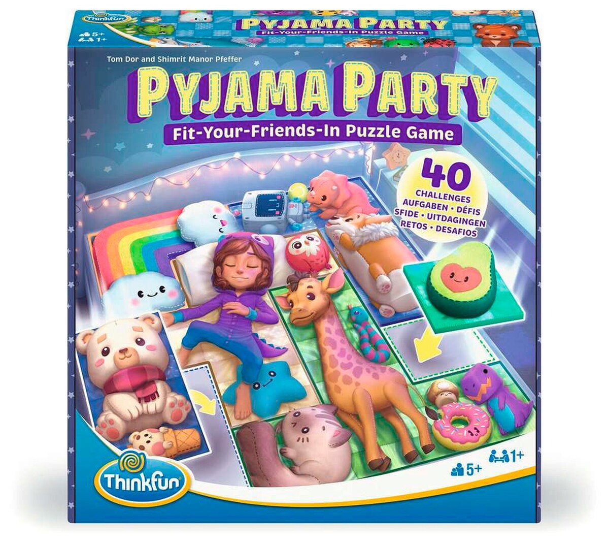 Pyjama Party logikkspill forside med seng og kosedyr