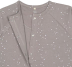 Pyjamas med føtter GOTS 50/56 Sprinkle taupe bakside