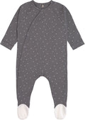Pyjamas med føtter GOTS str. 62/68 Spots antrasitt fra Lässig