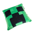 Detalj av fløyelsmaterialet på Pyntepute med fyll Minecraft Creeper i fløyel