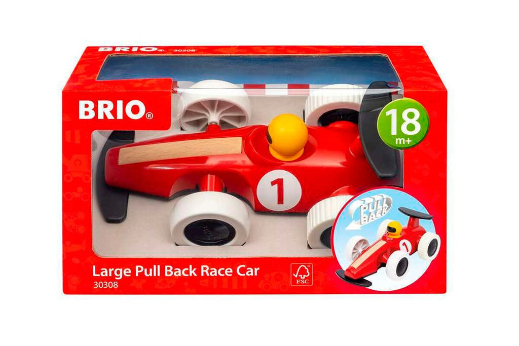 Racerbil med tilbaketrekksmotor i tre 21 cm bakside