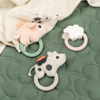 Detalj av rangle med bitering Dottie Sand Done by Deer