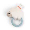 Rangle med biteleke Sheepy i blå forfra