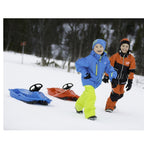 Detalj av ratt og håndbrems på Rattkjelke Snowpower