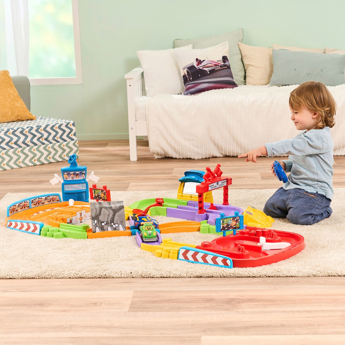 RC bilbane med fjernkontroll fra 12 mnd - Vtech bakside