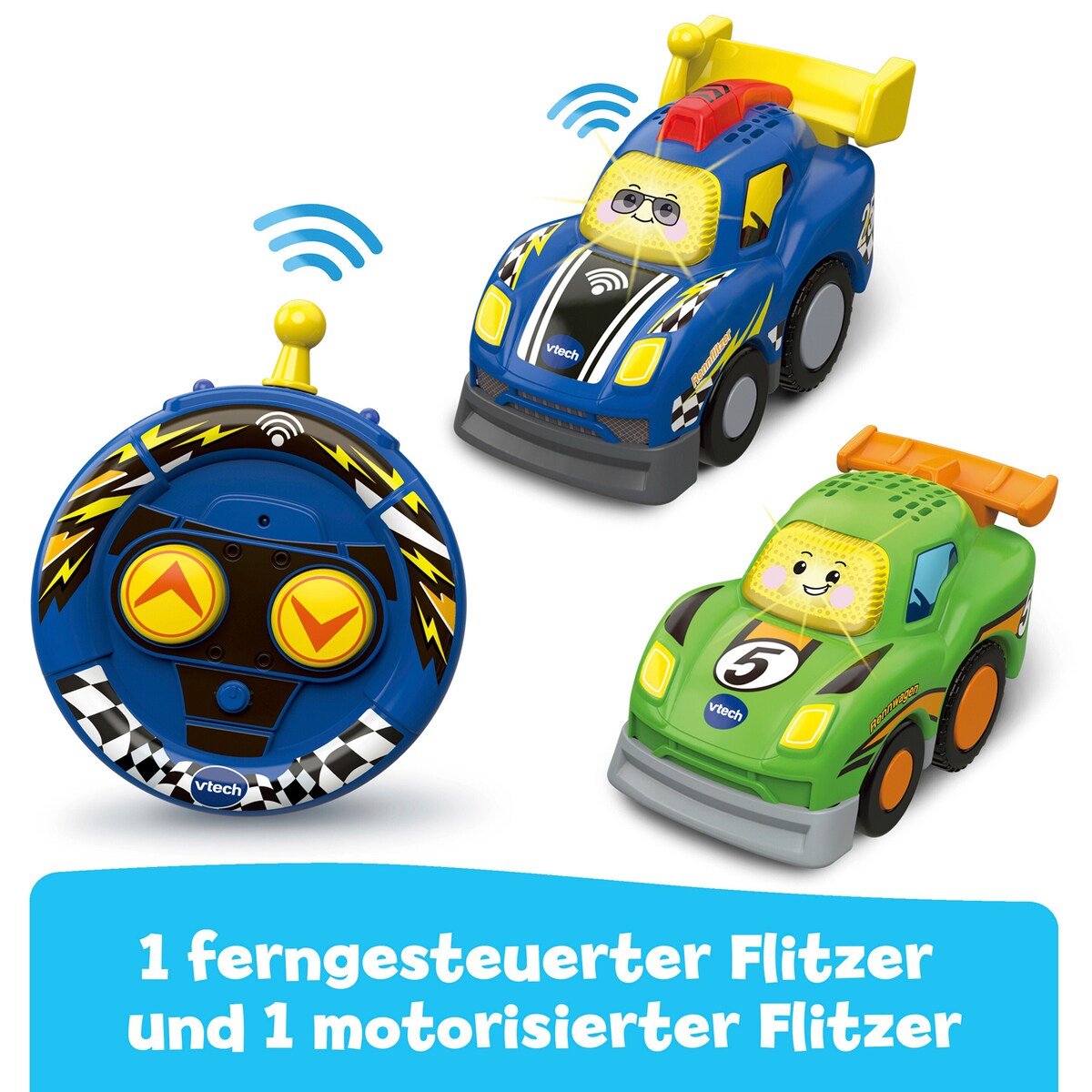 RC bilbane med fjernkontroll fra 12 mnd - Vtech fjernkontroll