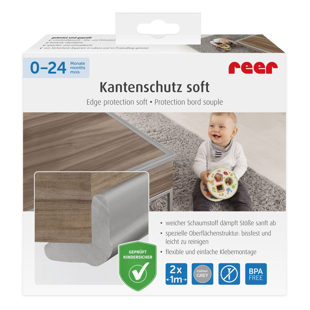 Kantbeskyttelse i myk skumplast 2-pakning 100 cm - Reer