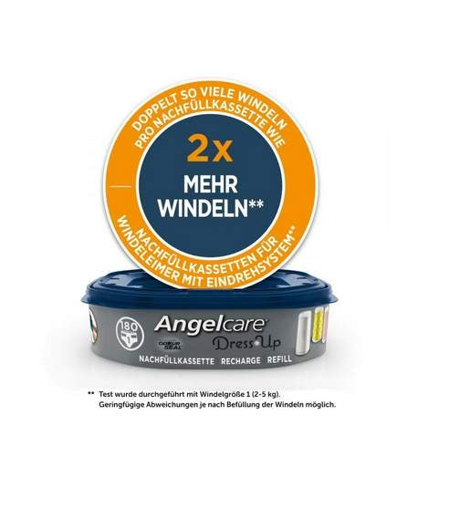 Refillkassetter for Angelcare Dress-Up bleiekasse bakside