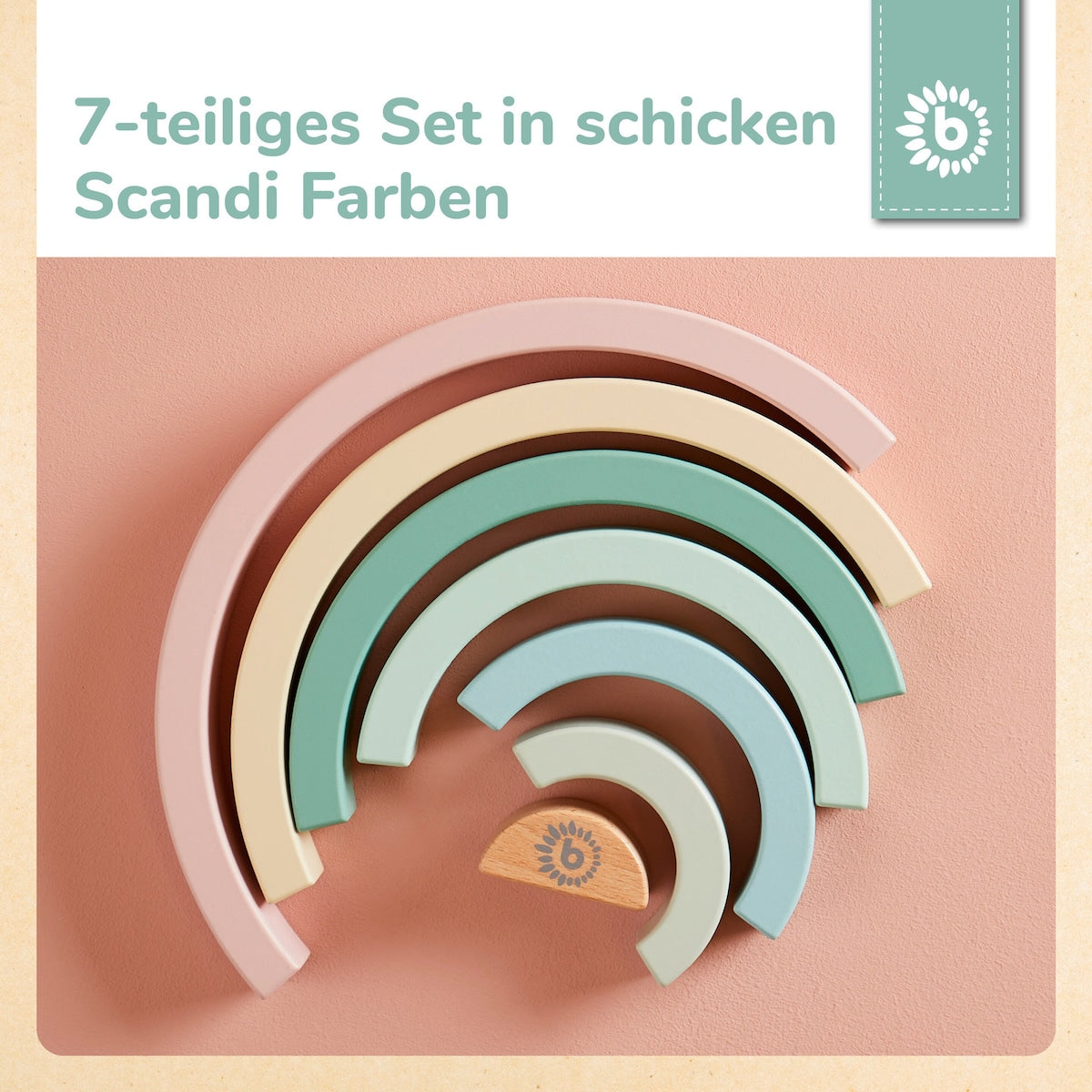Regnbue stableleke i tre 7 deler fra 12 mnd stablet leke