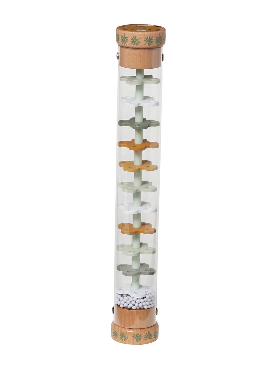 Bakside av Regnstav for baby PANDAFREUNDE tre FSC® 32 cm med dekorative ender