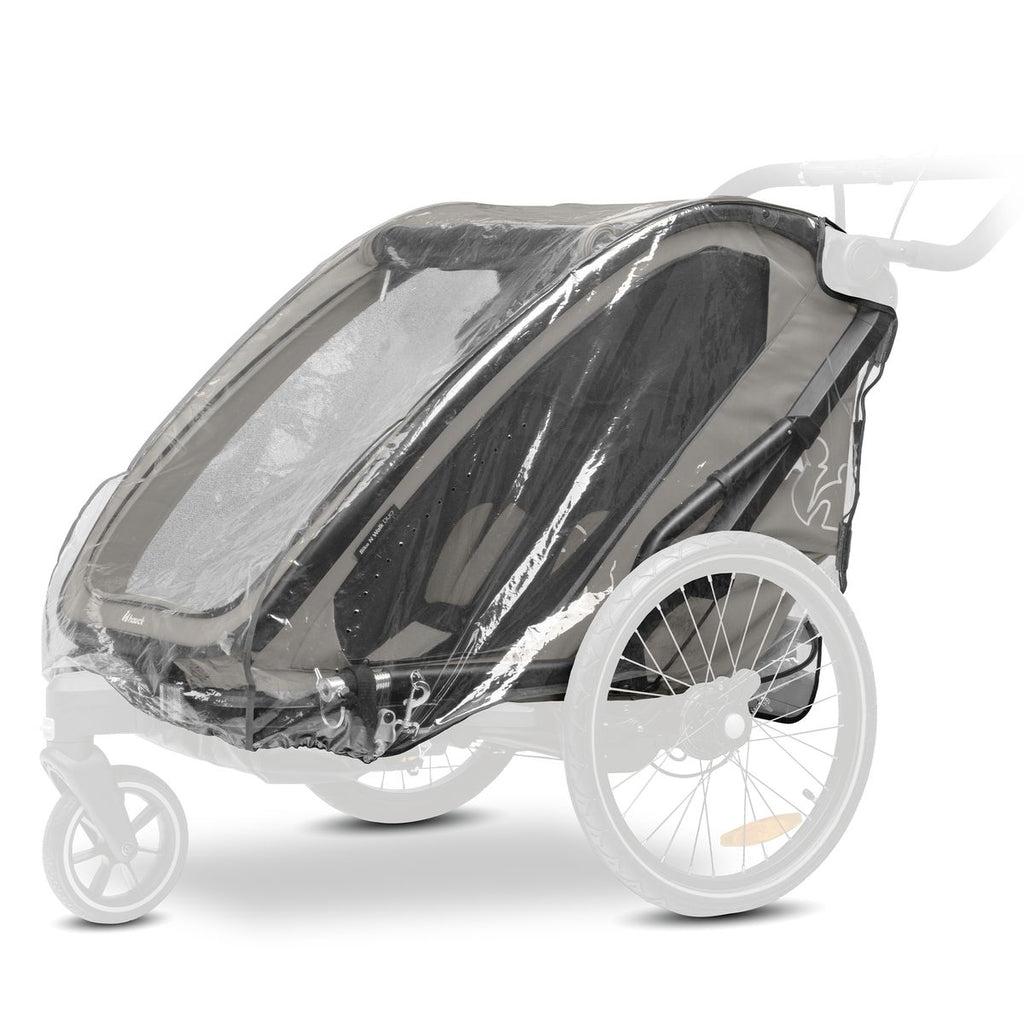 Regntrekk til sykkelvogn Bike N Walk Duo med refleks forfra