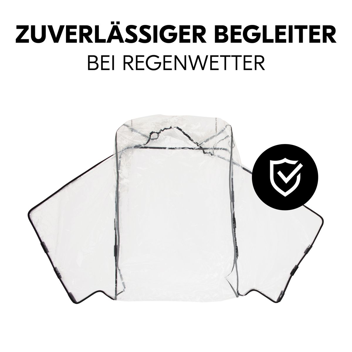 Detalj av refleks på Regntrekk til sykkelvogn Bike N Walk Duo med refleks