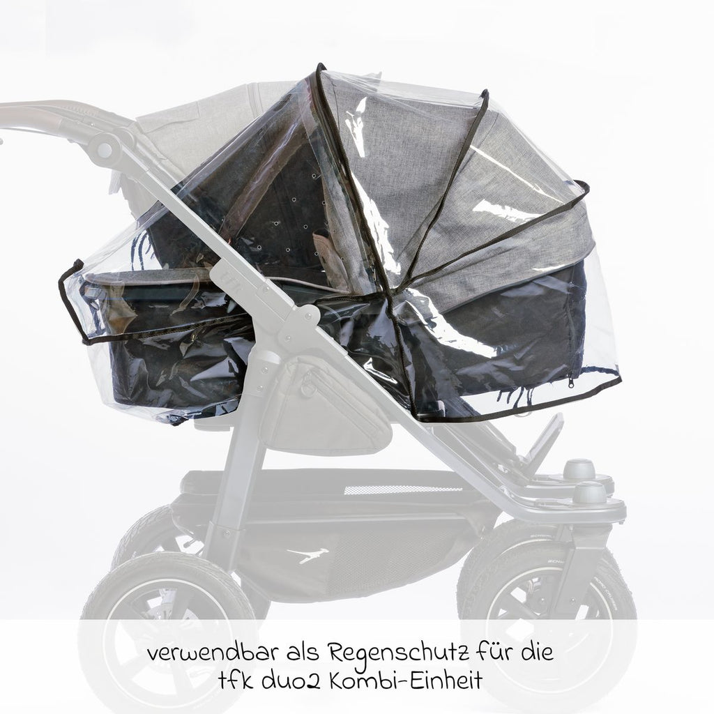 Regntrekk til Duo 2 kombienhet med bag og sete - TFK bakside