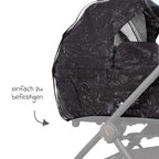 Detaljbilde av regntrekk til kombivogn Claro med strikk