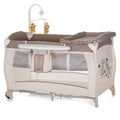 Reiseseng Babycenter Zoo 120 x 60 cm med stellebord sett forfra