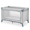 Reiseseng Dream N Play Plus med sideinngang forfra Dusty Blue