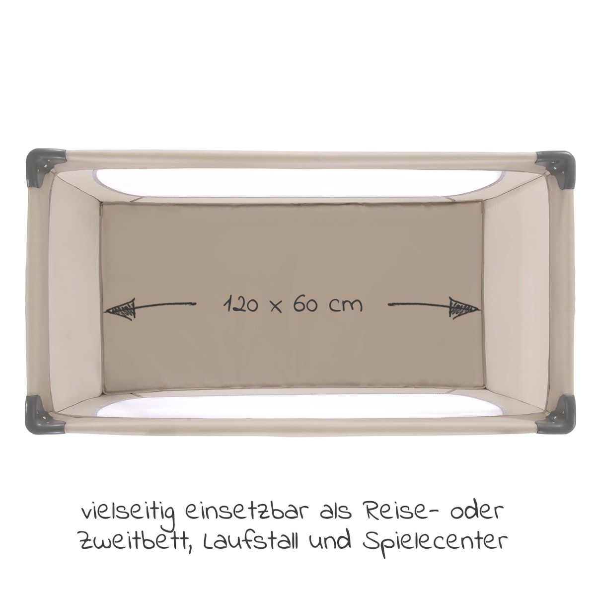 Reiseseng Dream'n Play beige med ekstra madrass
