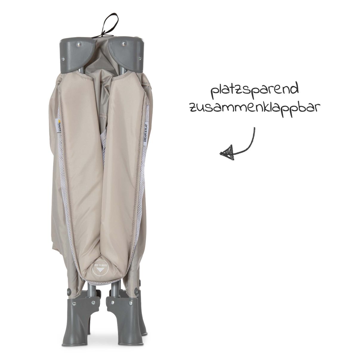 Montert Reiseseng Dream'n Play beige med bæretaske