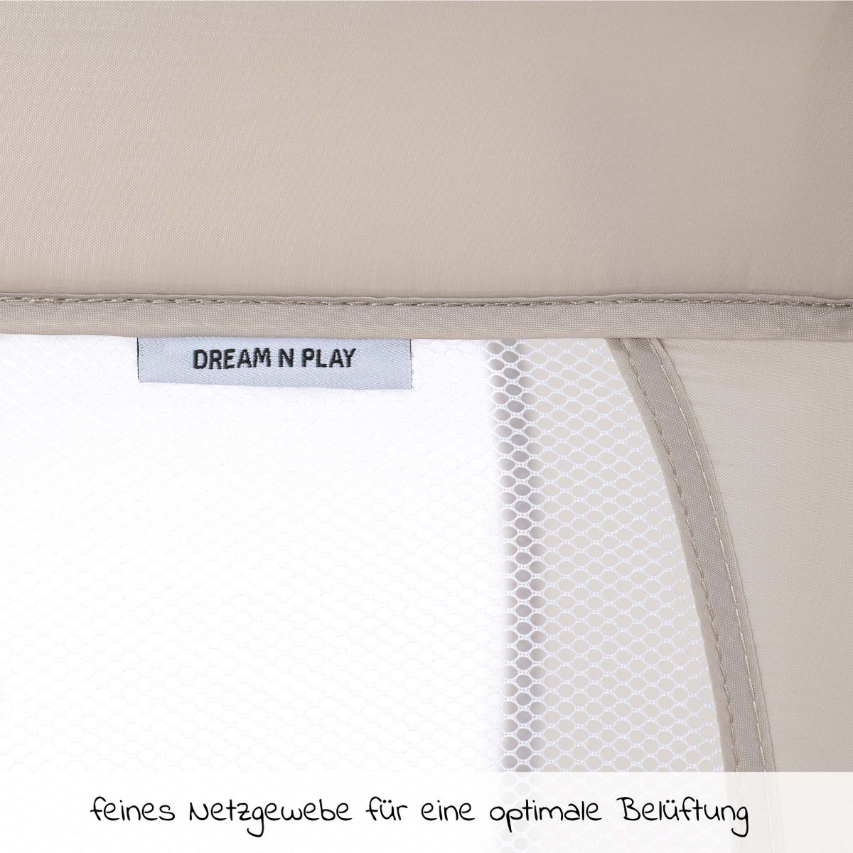 Reiseseng Dream'n Play beige i bruk utendørs