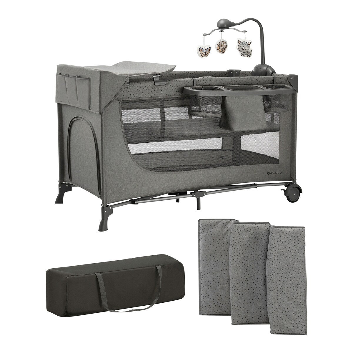 Reiseseng JOY 2 3-i-1 129x73 cm med transportveske forside