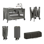 Reiseseng JOY 2 3-i-1 129x73 cm med transportveske bakside