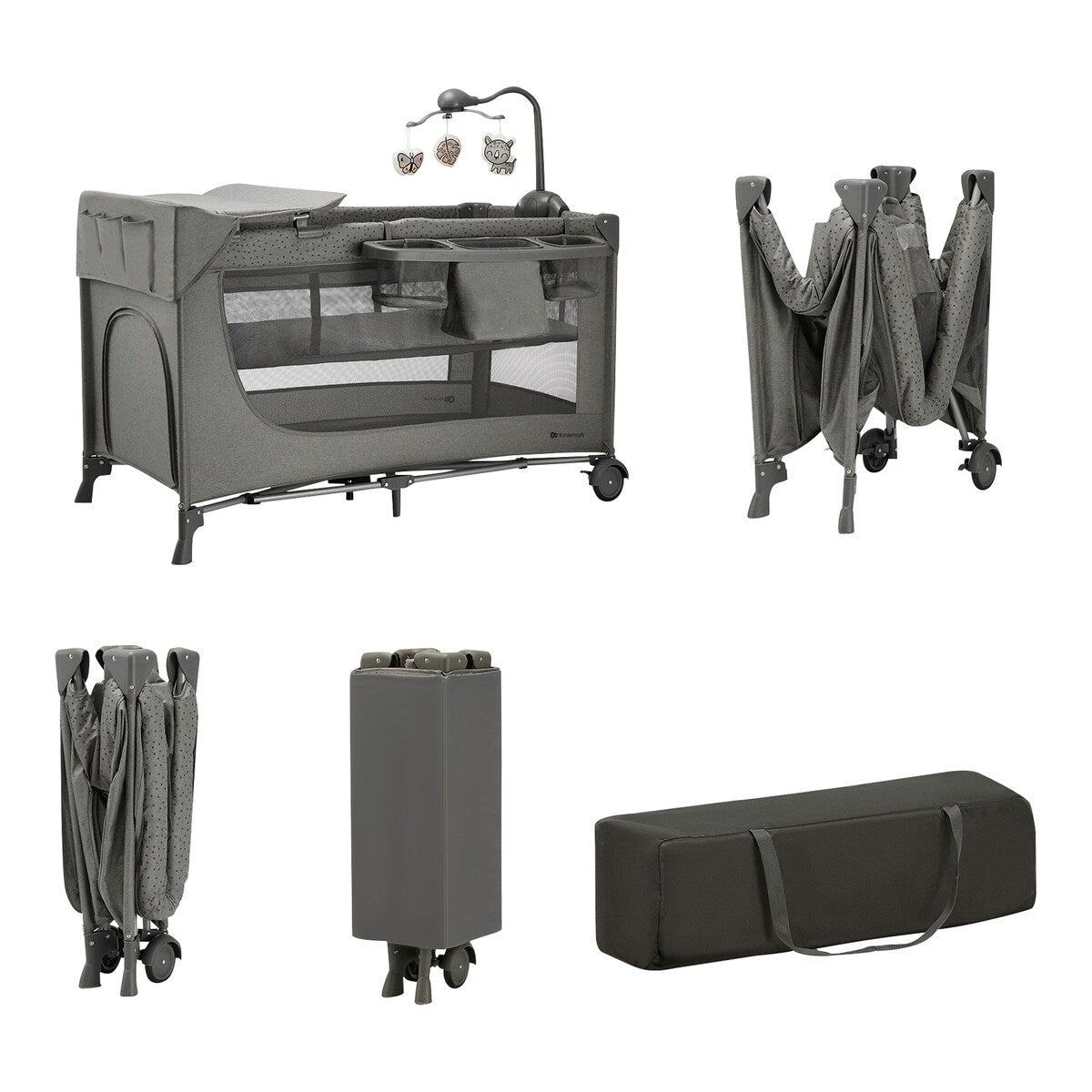 Reiseseng JOY 2 3-i-1 129x73 cm med transportveske bakside