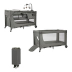 Reiseseng JOY 2 3-i-1 129x73 cm med transportveske detalj av hjul med brems
